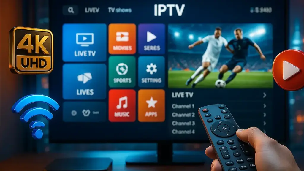 Match en direct en 4K sur un téléviseur avec un abonnement IPTV VIP